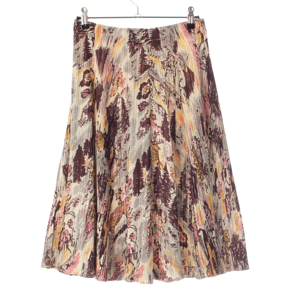 PLEATS PLEASE ISSEY  Nathalie Lete Red Riding Animal Floral Knee-length skirt beige 5