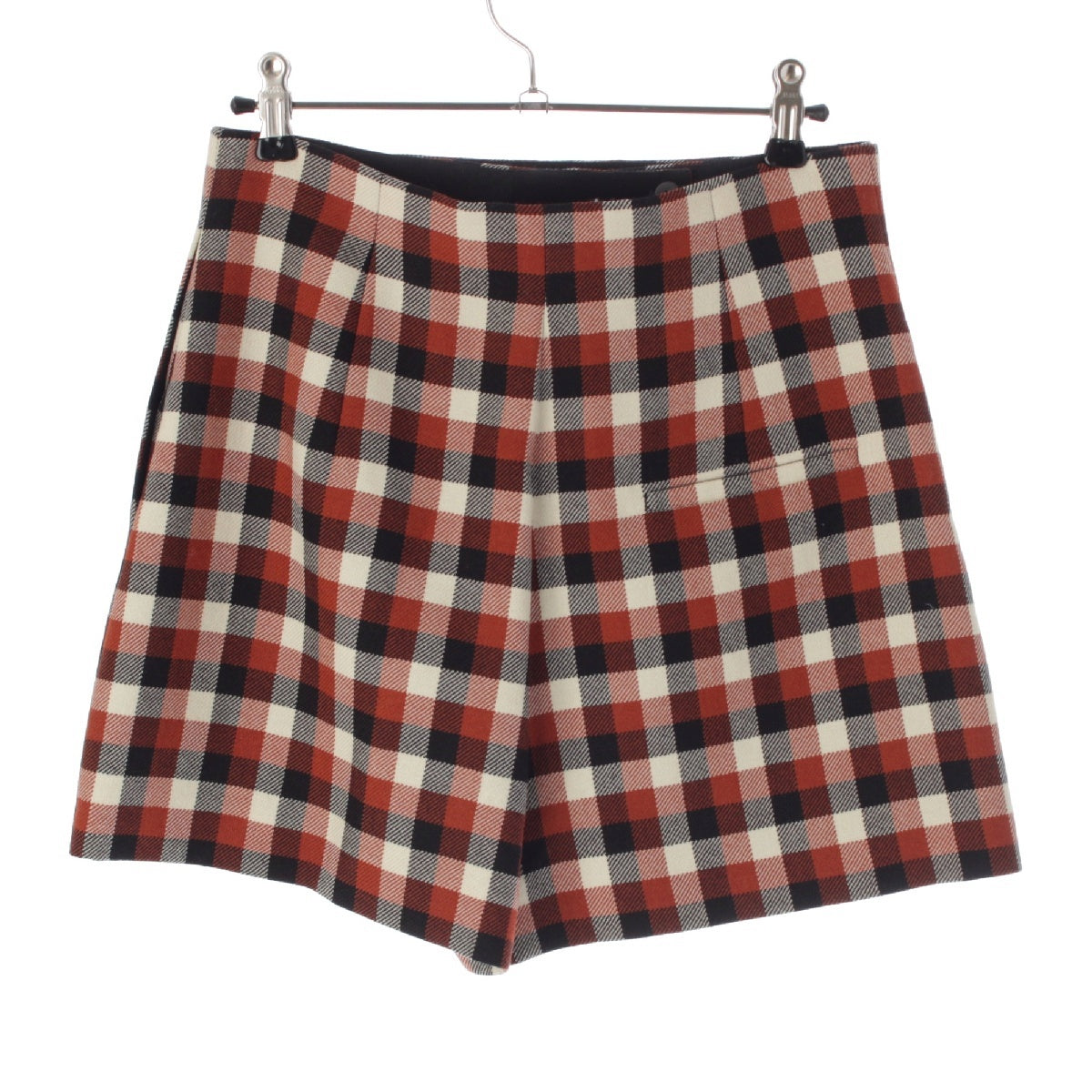 Christian Dior Virgin wool Skirt design check Shorts Bottoms Orange 38