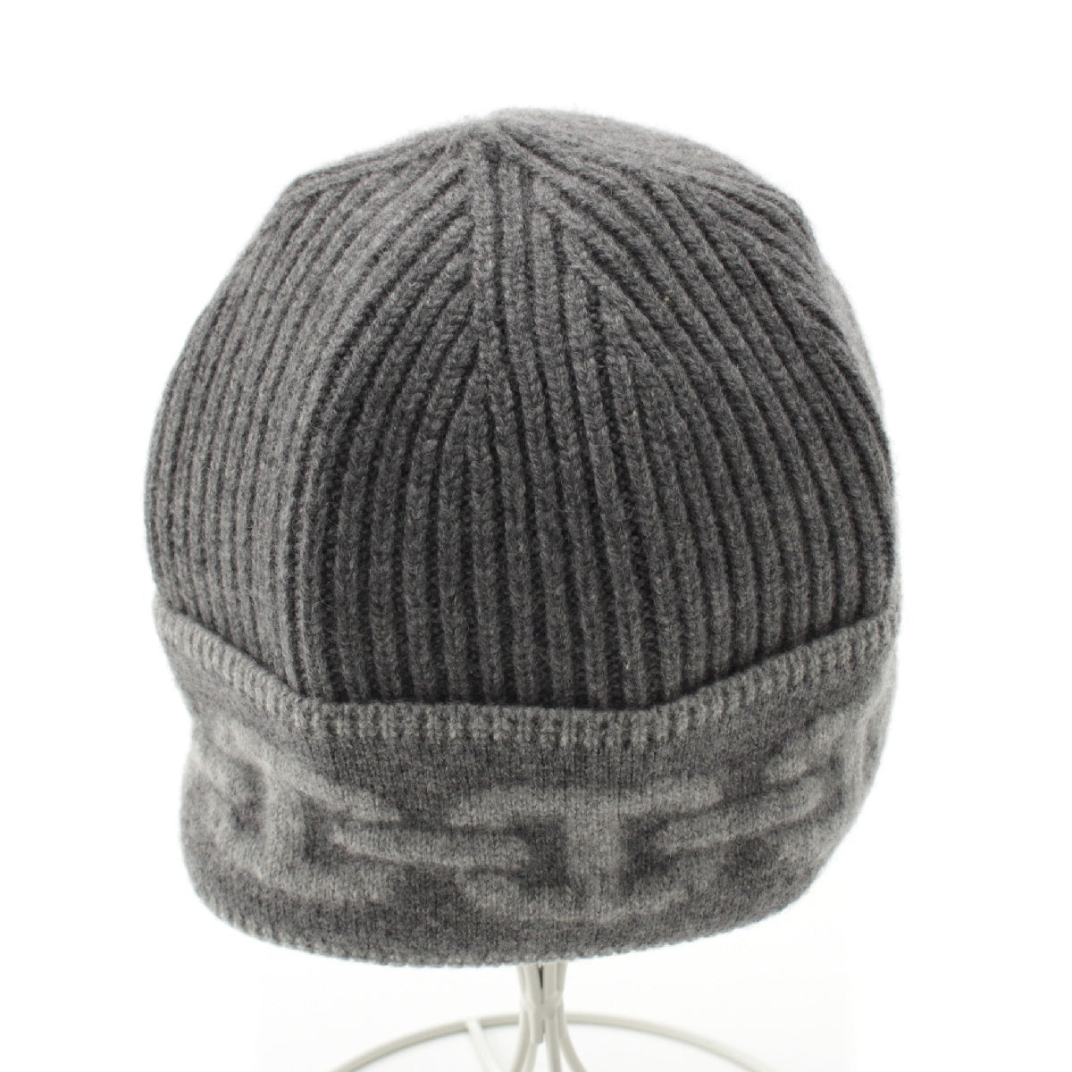 HERMES Haven cashmere ChÃ©ne Dunkel Knit cap Hat beanie gray M
