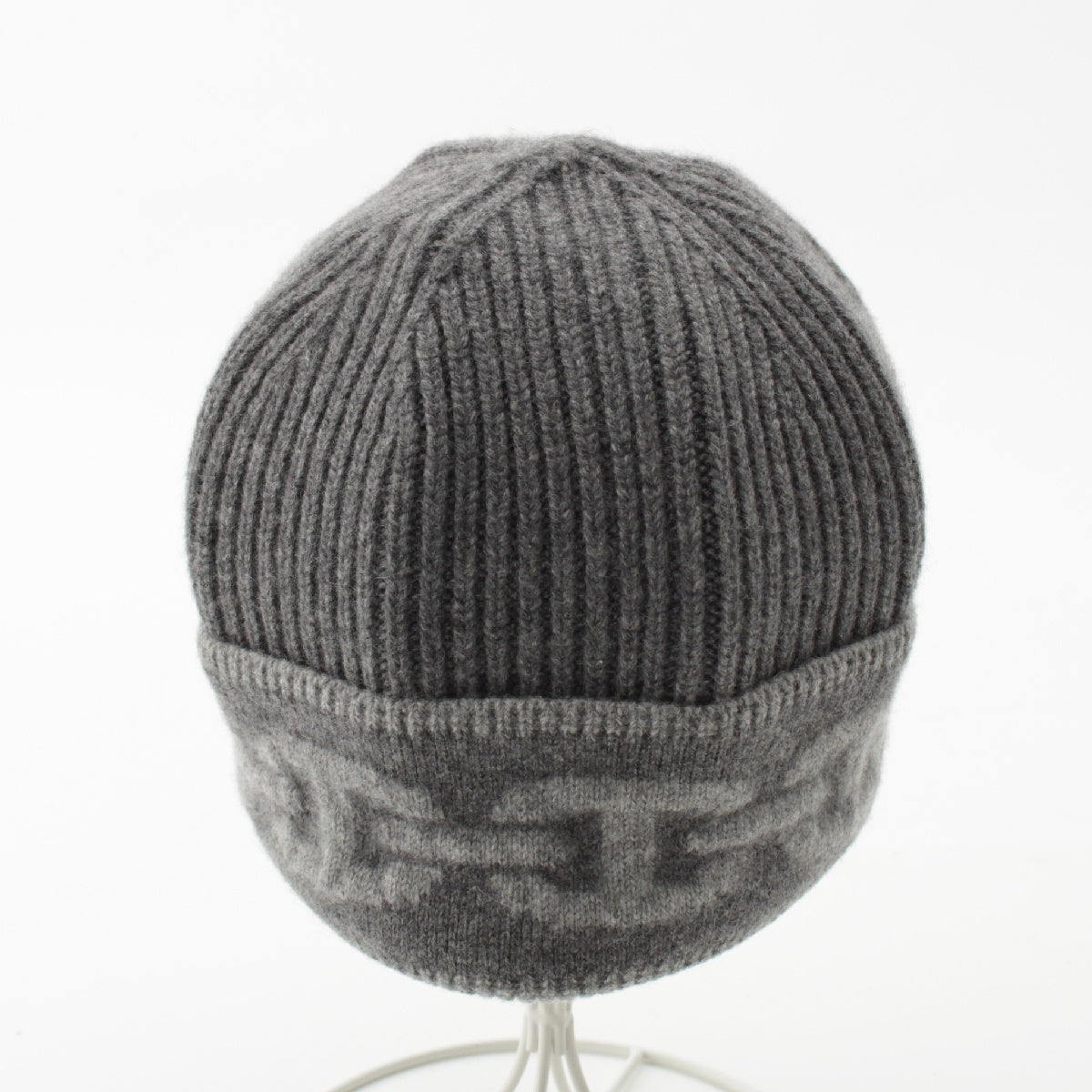 HERMES Haven cashmere ChÃ©ne Dunkel Knit cap Hat beanie gray M