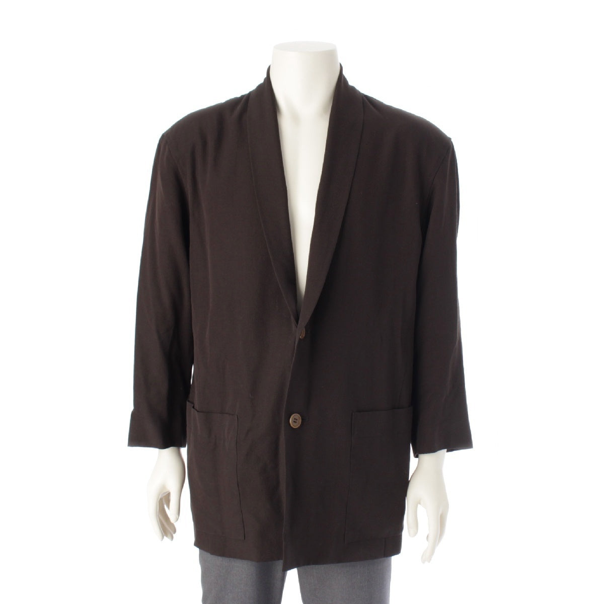 ISSEY MIYAKE MEN 80s wool Vintage Brush Tag Single tailored jacket outer LG33648 Brown M