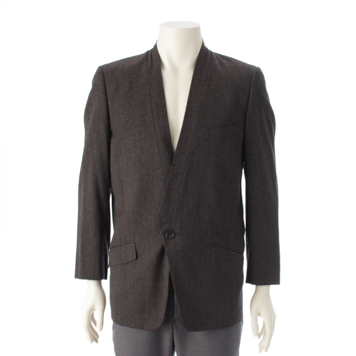 ISSEY MIYAKE MEN 80s wool Vintage Brush Tag Single tailored jacket LG34057 gray M