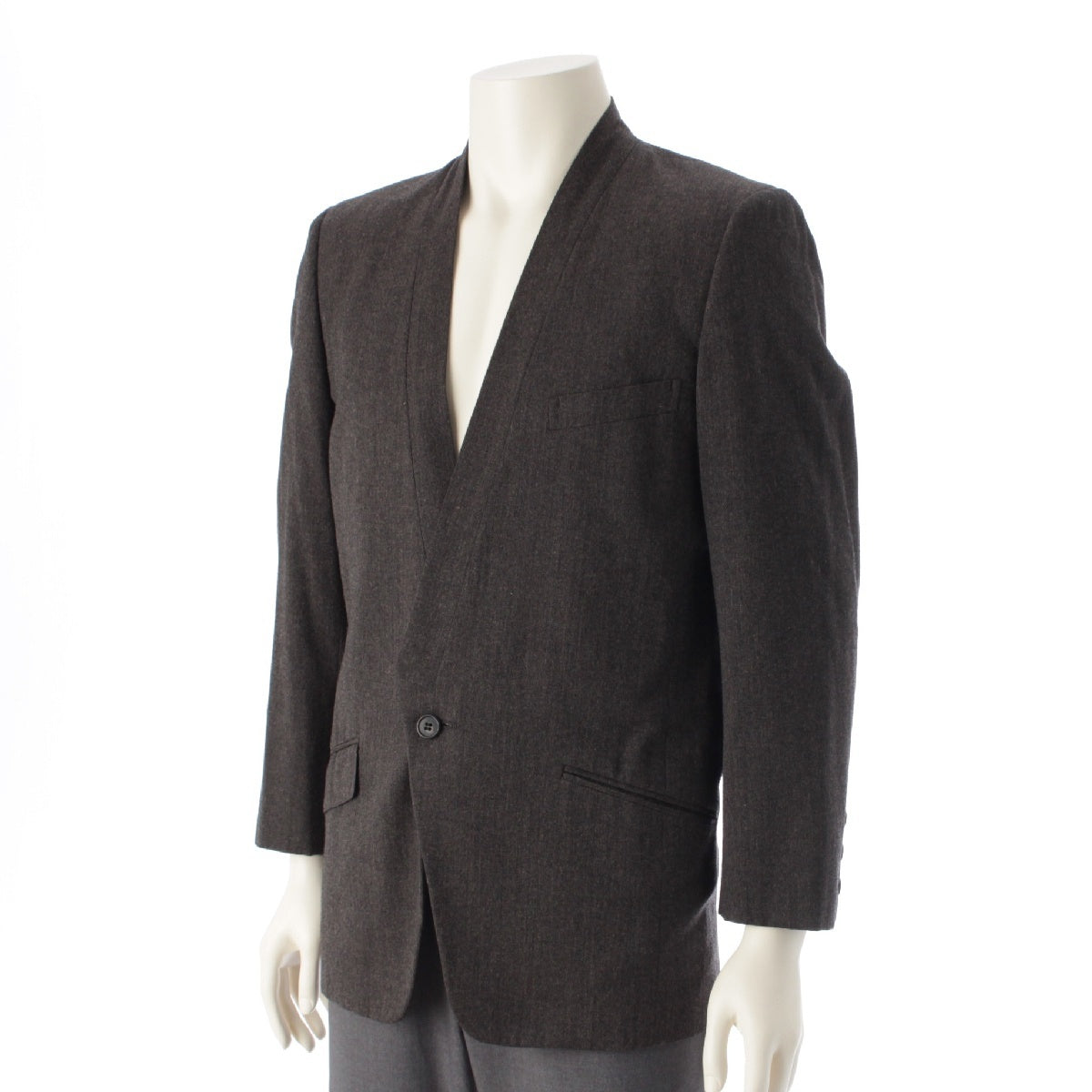 ISSEY MIYAKE MEN 80s wool Vintage Brush Tag Single tailored jacket LG34057 gray M