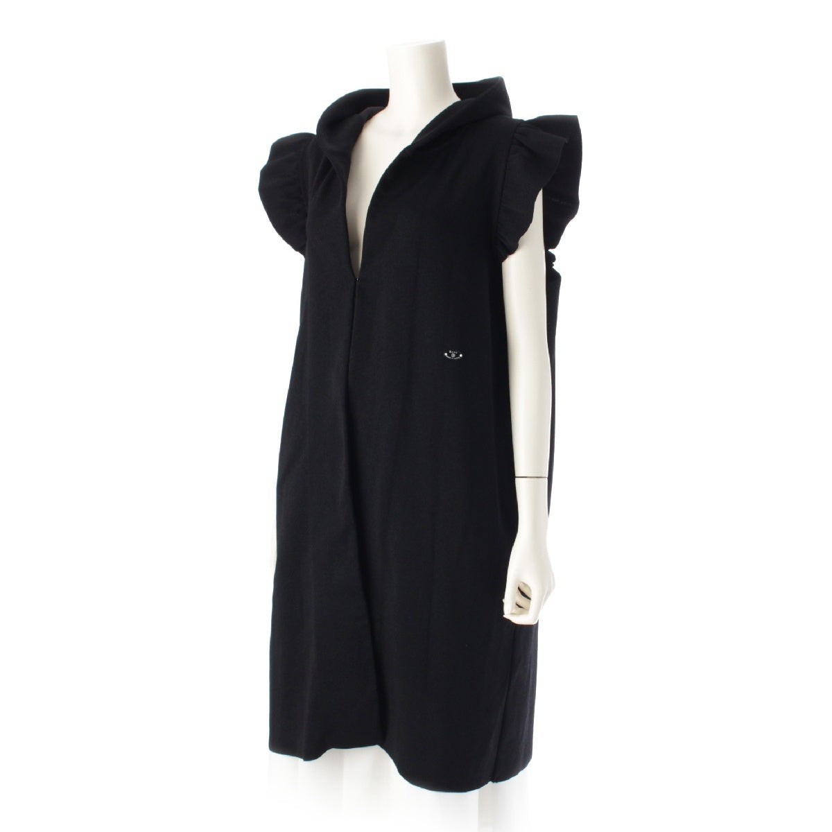 Rene 23 years knit Ruffled Hoodie Gilet Best tops 6332300 black