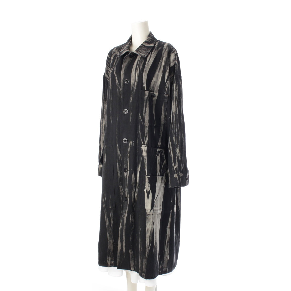 Y's 20-21AW Youji Yamamoto cotton Roller paint outer outer YR-D11-014 Black Grey 2