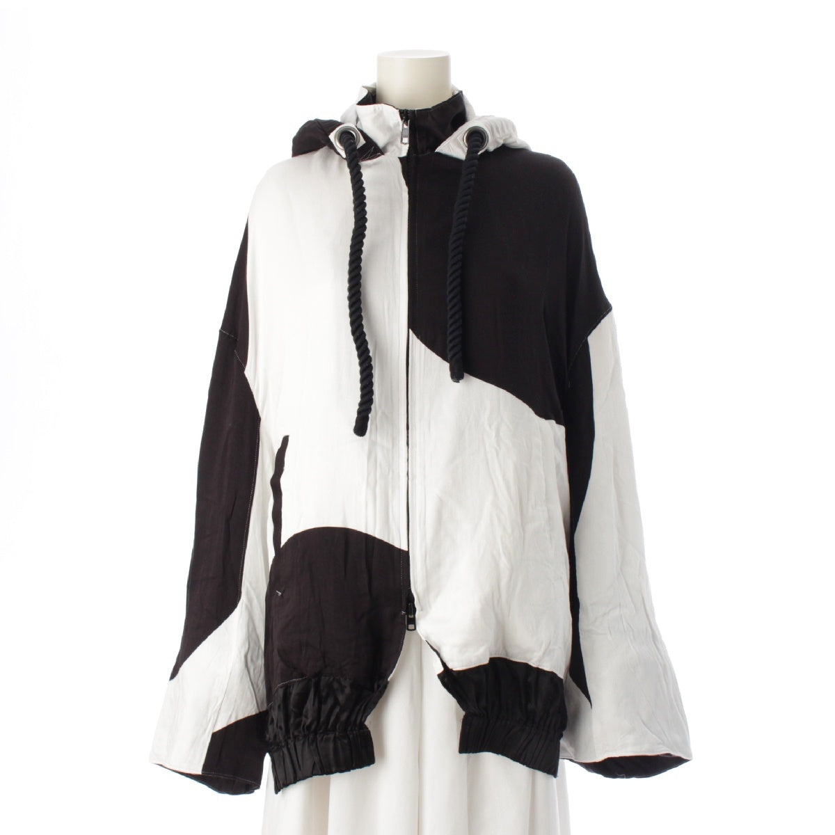 TAKESHI KOSAKA by Y's Pink Label 19Stainless Steel Youji Yamamoto Transformed Hoodie Jacket Hoodies, blousons, outerwear YH-Y41-232 White x black 2