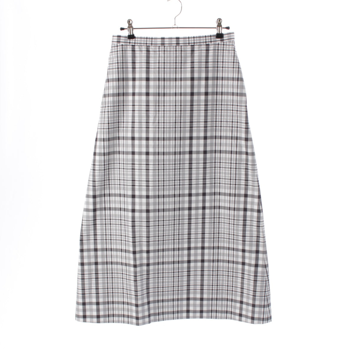 Drawer A-line check skirt Bottoms 6524-299-1721 gray 36