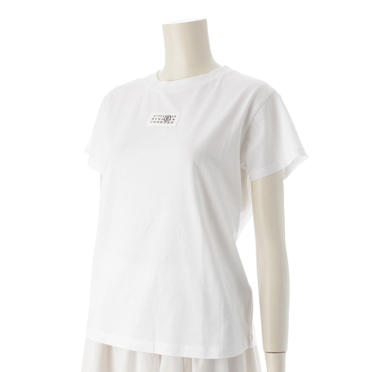 MM6 24AW Maison Margiela cotton Calendar logo Short sleeve T-shirt Cut Top S52GC0327  white M