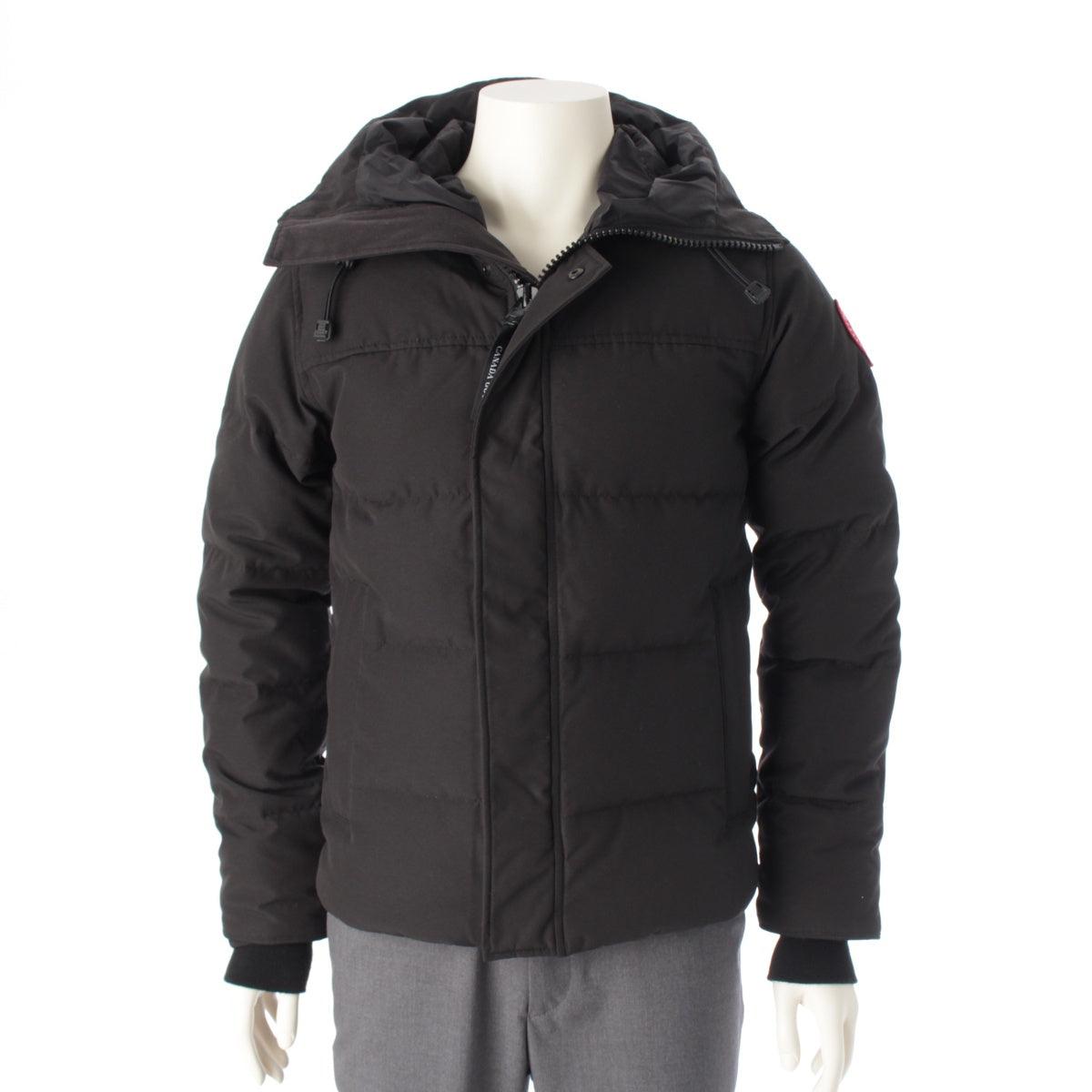 CANADA GOOSE MACMILLIAN Logo patch hoodie Down jacket outer 3804MA black S