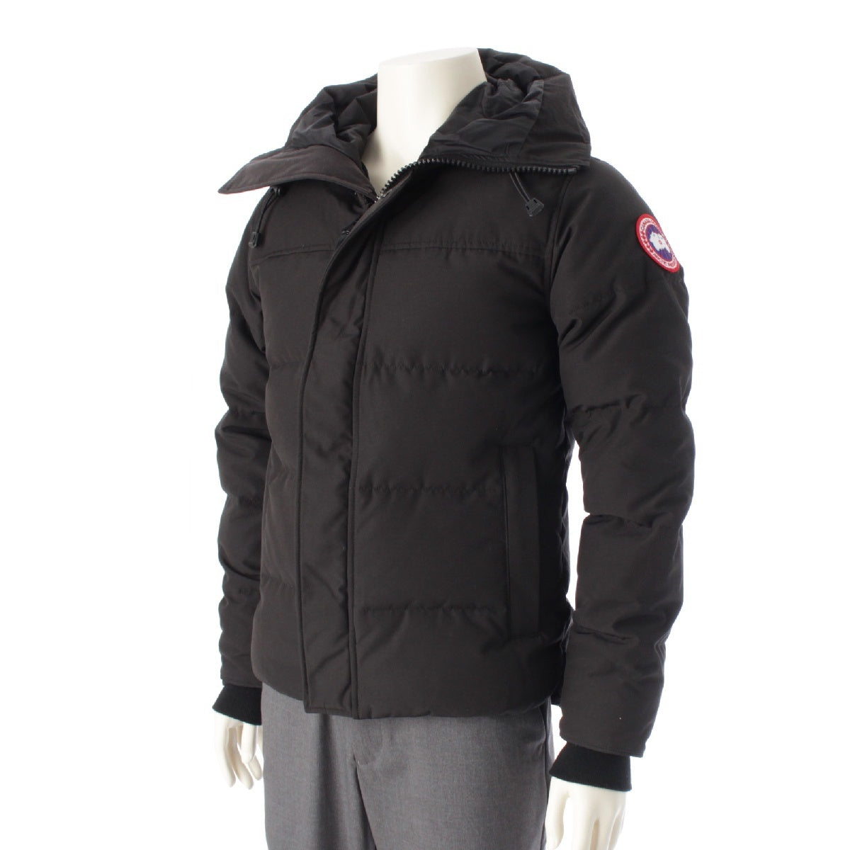 CANADA GOOSE MACMILLIAN Logo patch hoodie Down jacket outer 3804MA black S