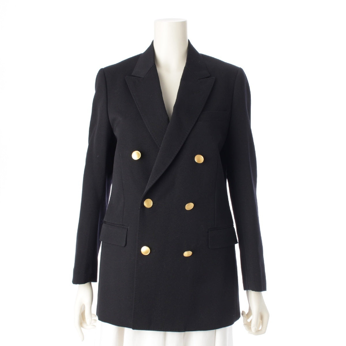 UNION LAUNCH wool Double breasted tailored jacket blazer 0206CG Navy Gold Buttons XS