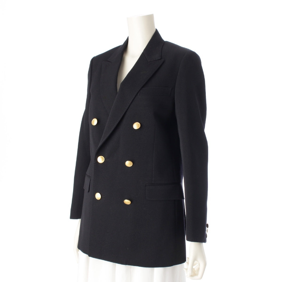 UNION LAUNCH wool Double breasted tailored jacket blazer 0206CG Navy Gold Buttons XS