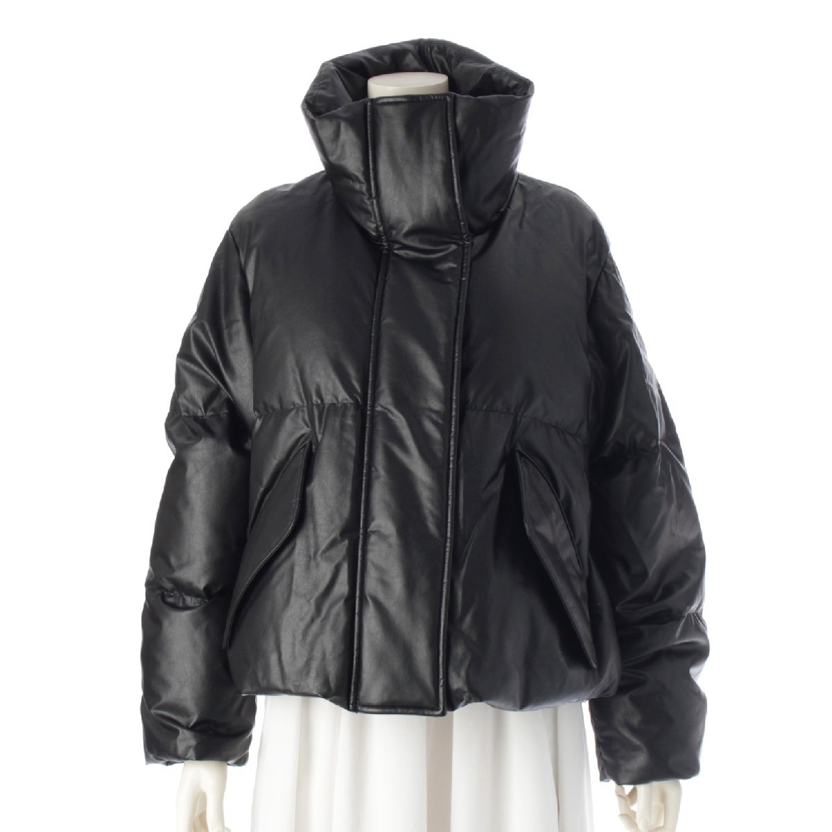 MM6 Maison Margiela 24AW Eco leather Back logo High neck Down jacket outer black S