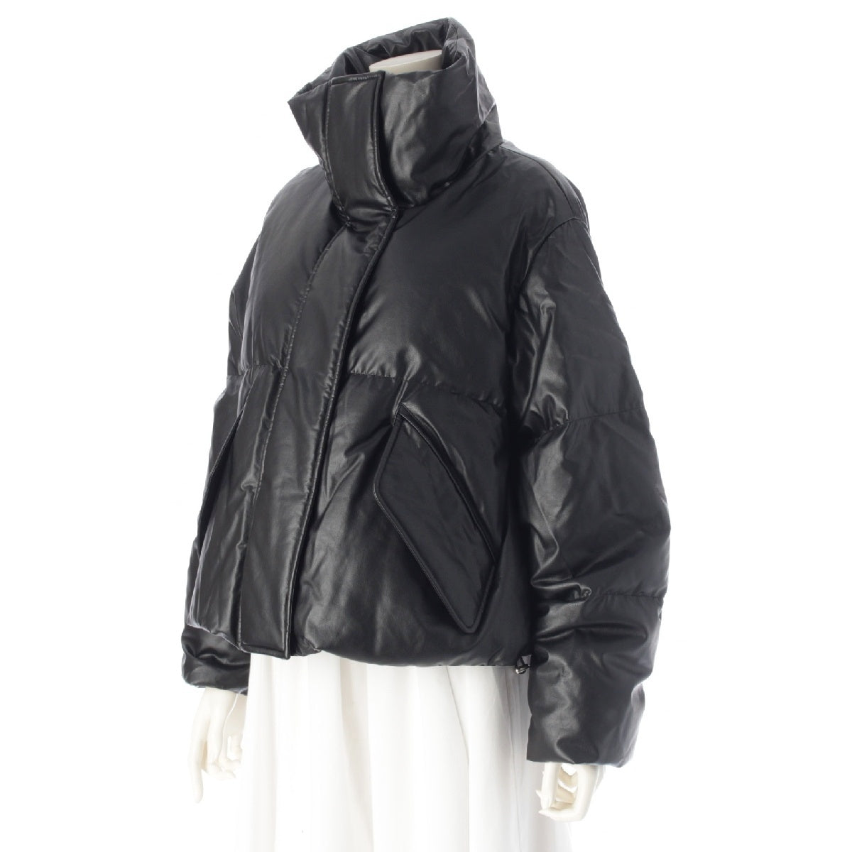 MM6 Maison Margiela 24AW Eco leather Back logo High neck Down jacket outer black S