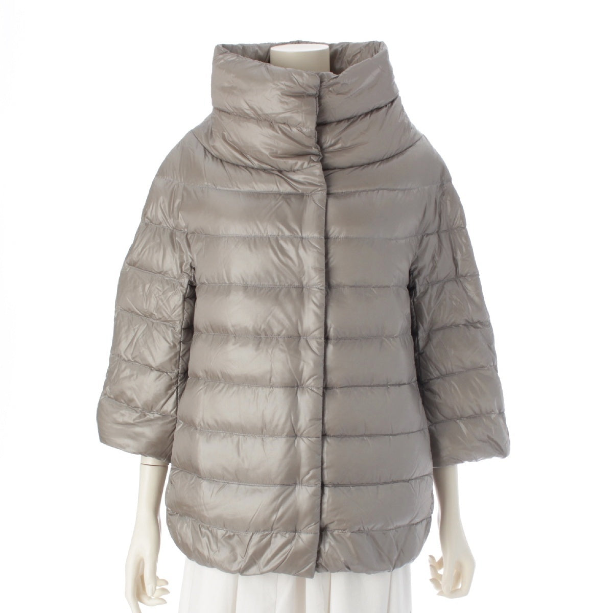 Herno AMINTA 3/4 Sleeves High Neck Down jacket outer PI0043DIC gray 40