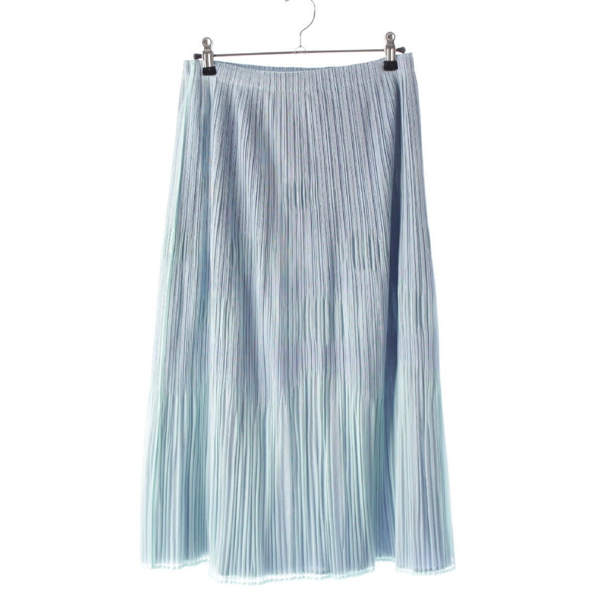 PLEATS PLEASE ISSEY  Layered Dot Pattern Long skirt PP81-JG796 blue 3