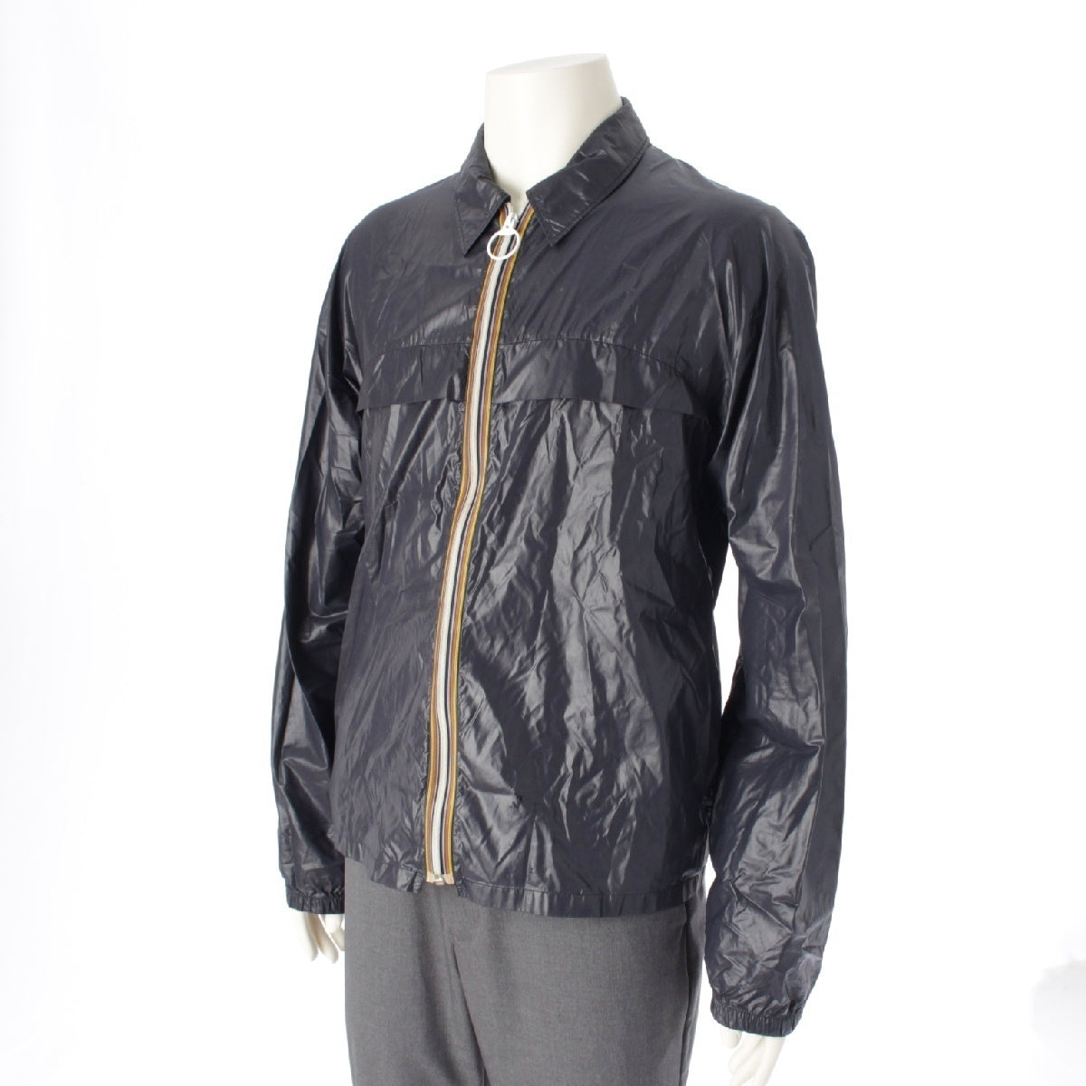 MIUMIU Nylon archive Nylon jacket Zip design swing top Navy M