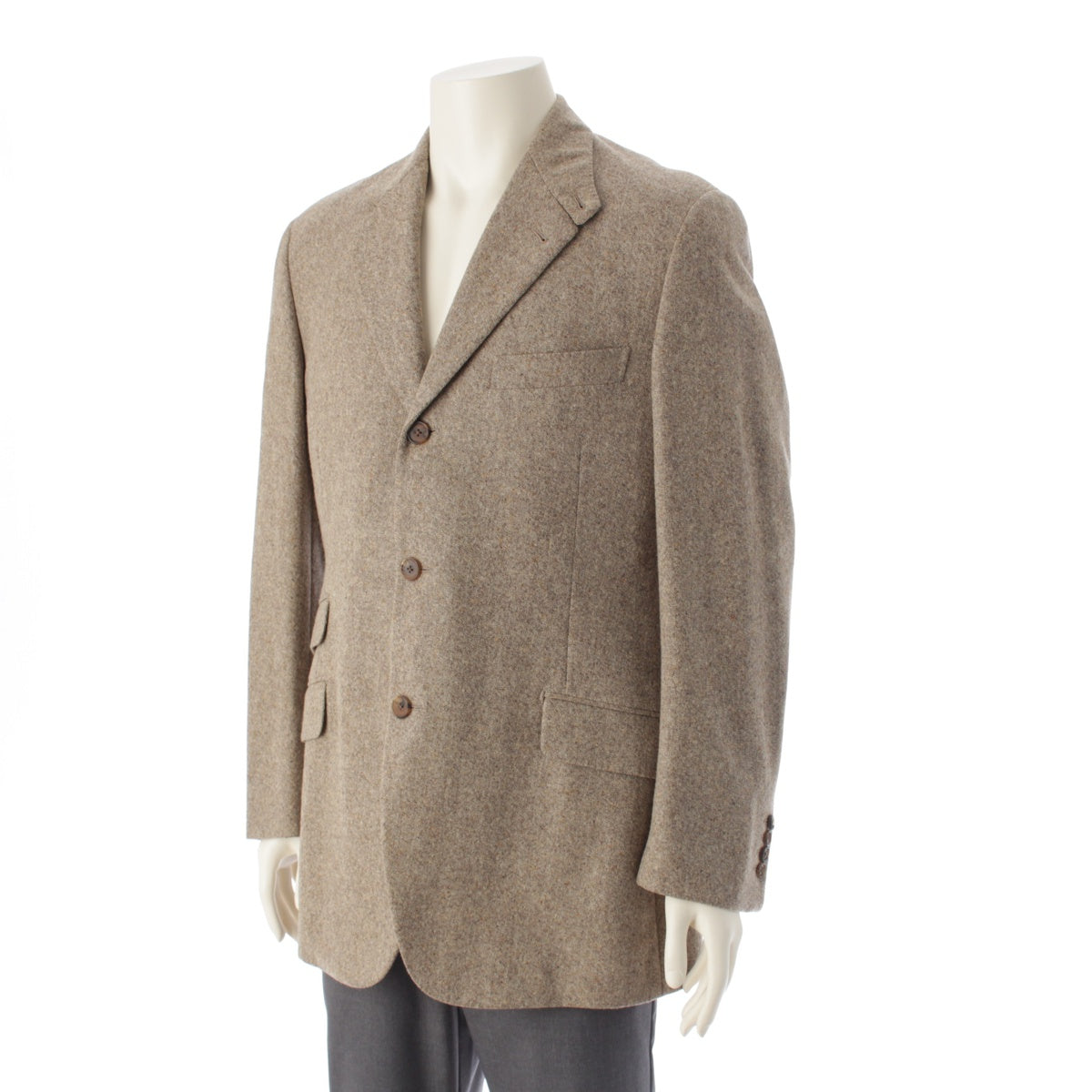 HERMES Wool x cashmere tailored jacket beige 48
