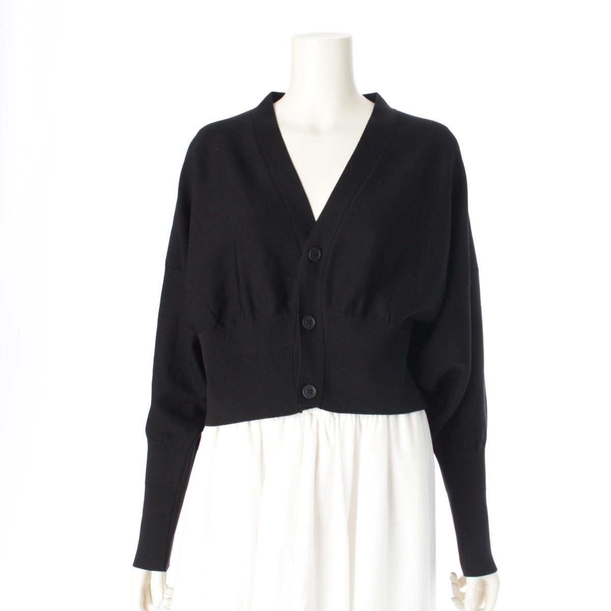 CFCL BS GARTER Cupra Cropped knit cardigan tops CF008KE110 black F