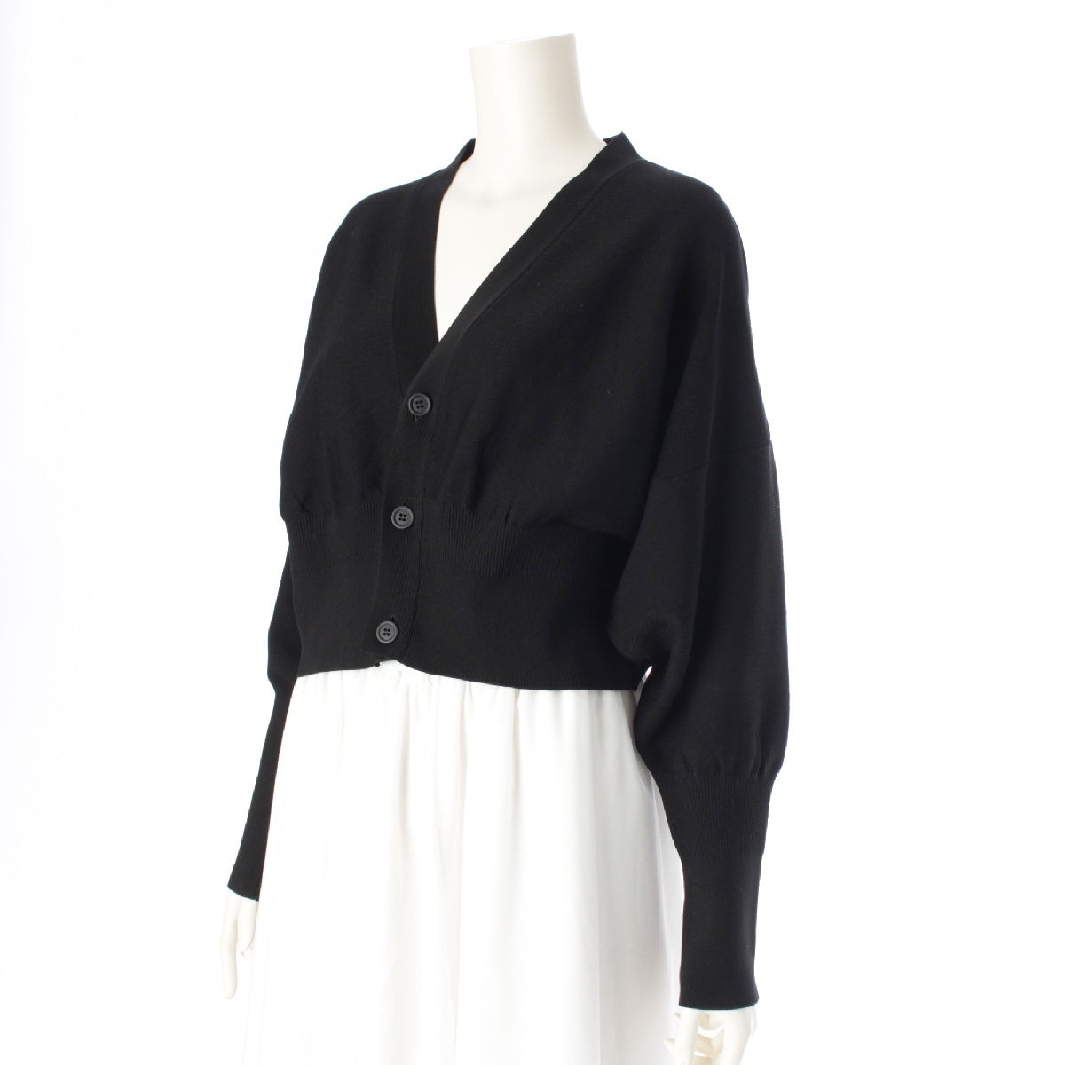 CFCL BS GARTER Cupra Cropped knit cardigan tops CF008KE110 black F