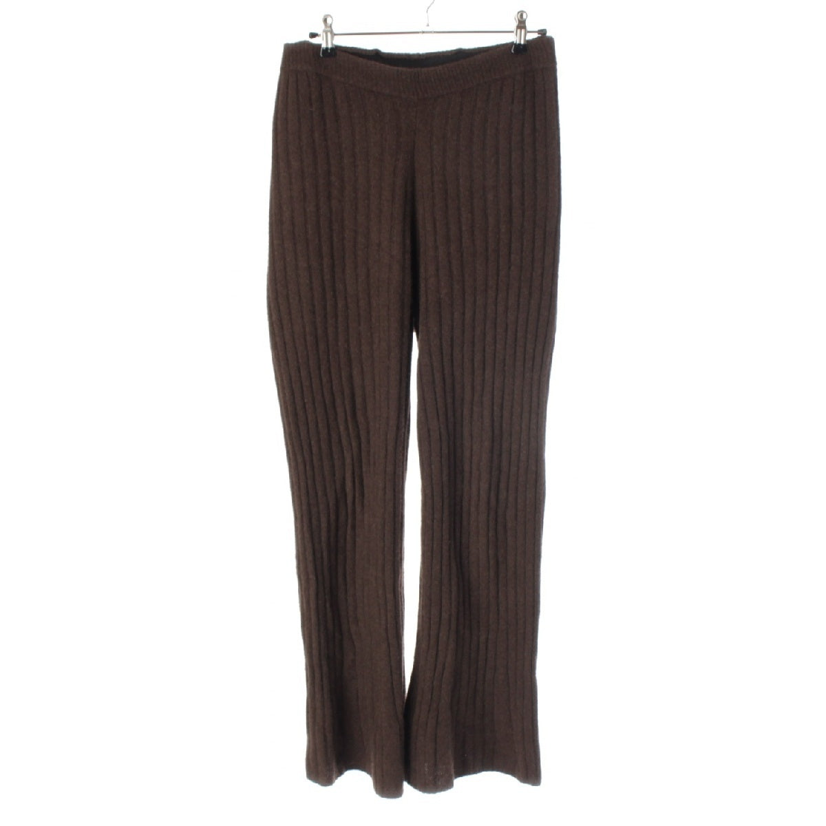 ETRE TOKYO yak Flared ribbed knit Pants Bottoms 1223620063 Brown M