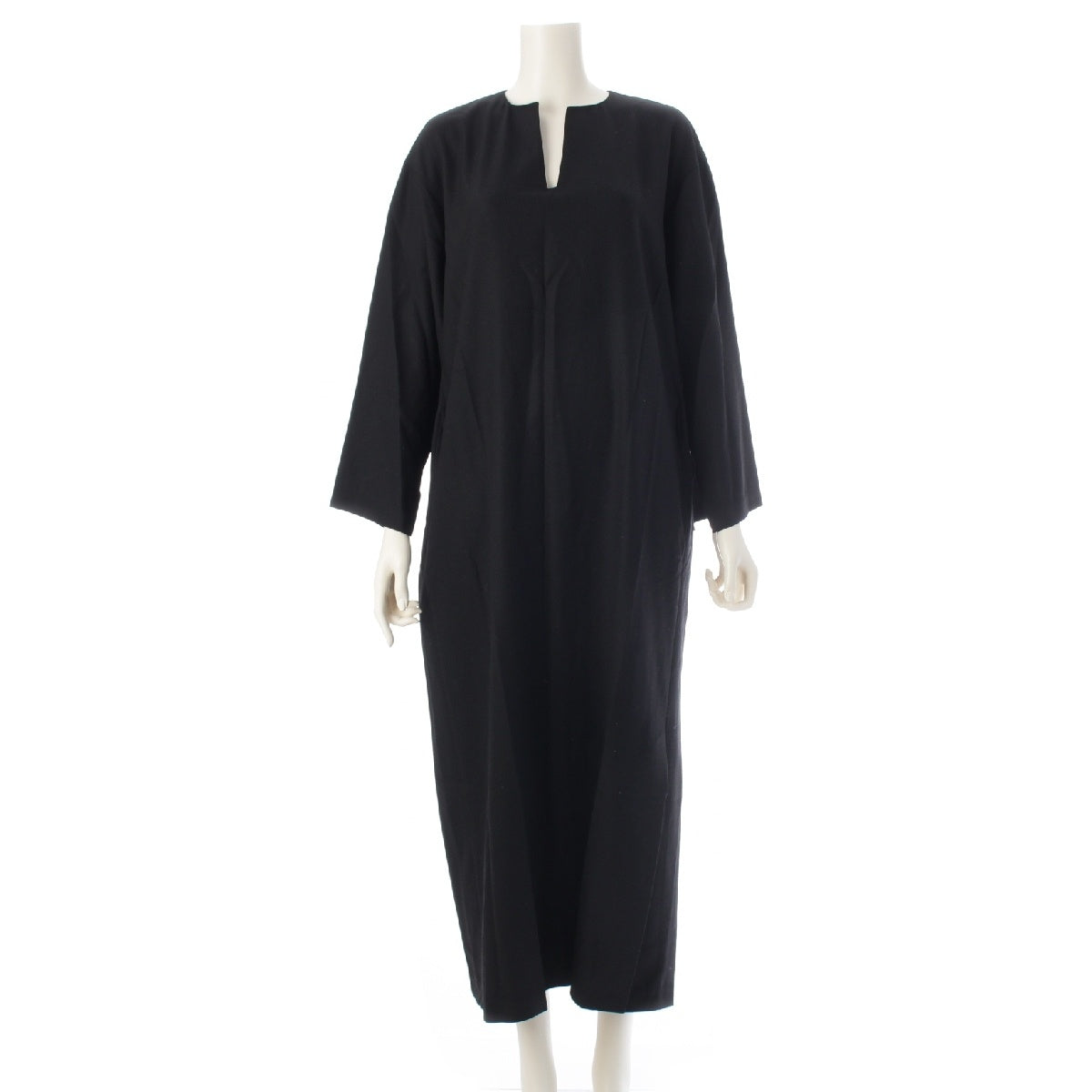 Conte Grass cutting neck design long sleeves one piece 8526-199-0012 black F