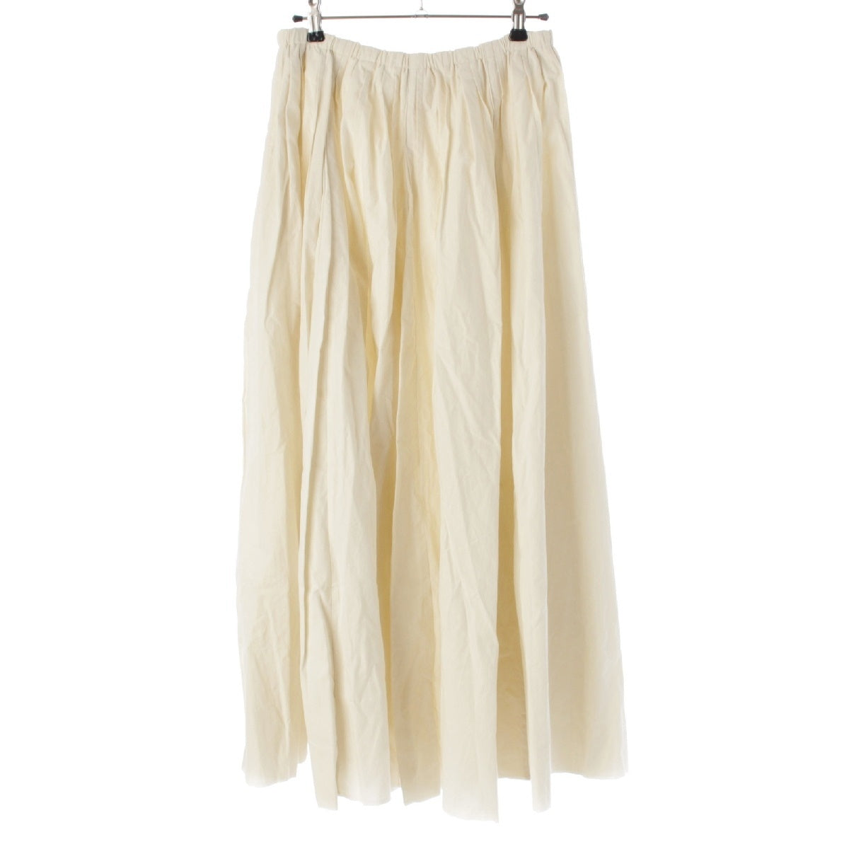 ETRE TOKYO 24AW cotton Random tuck back zip volume skirt 1224621130 white S