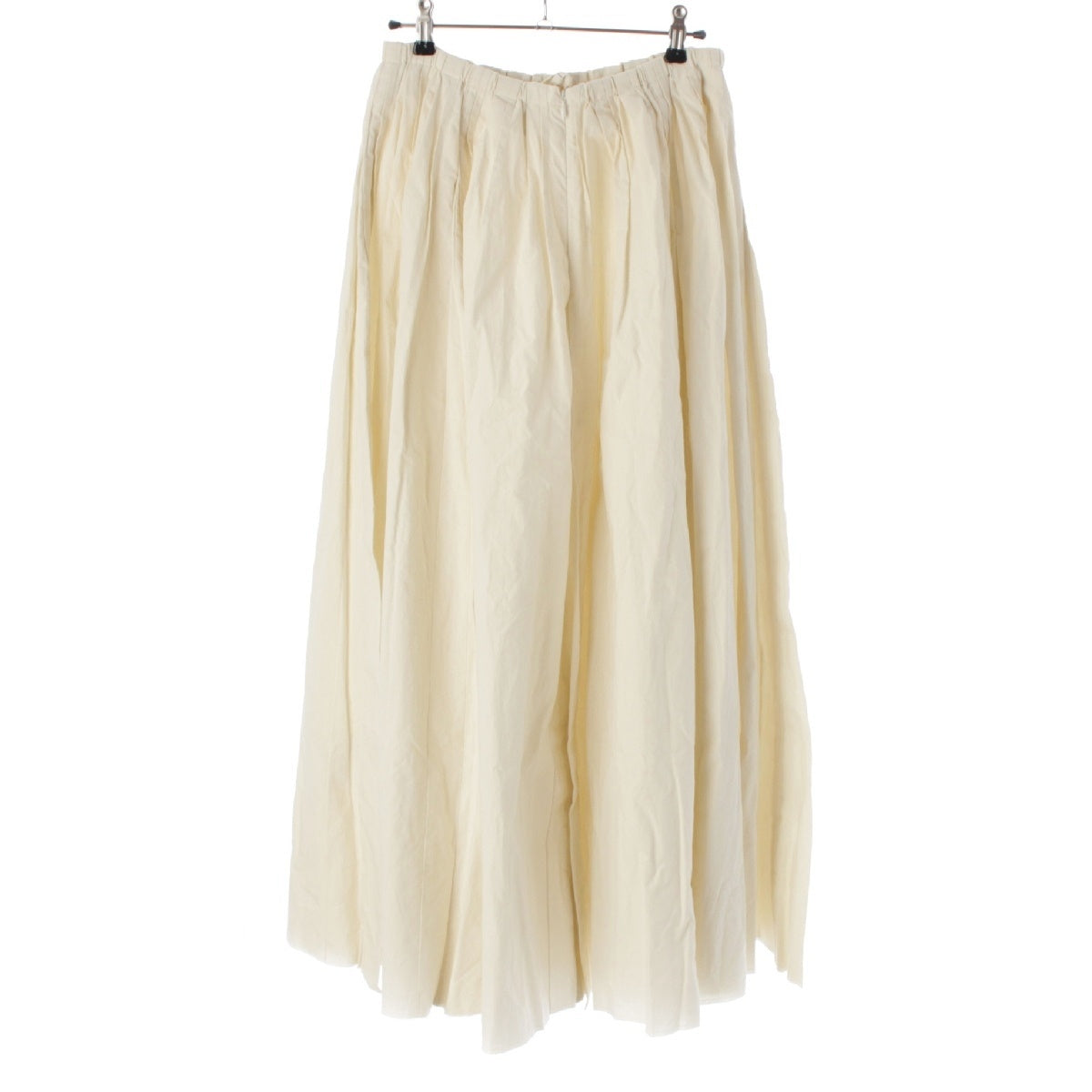 ETRE TOKYO 24AW cotton Random tuck back zip volume skirt 1224621130 white S