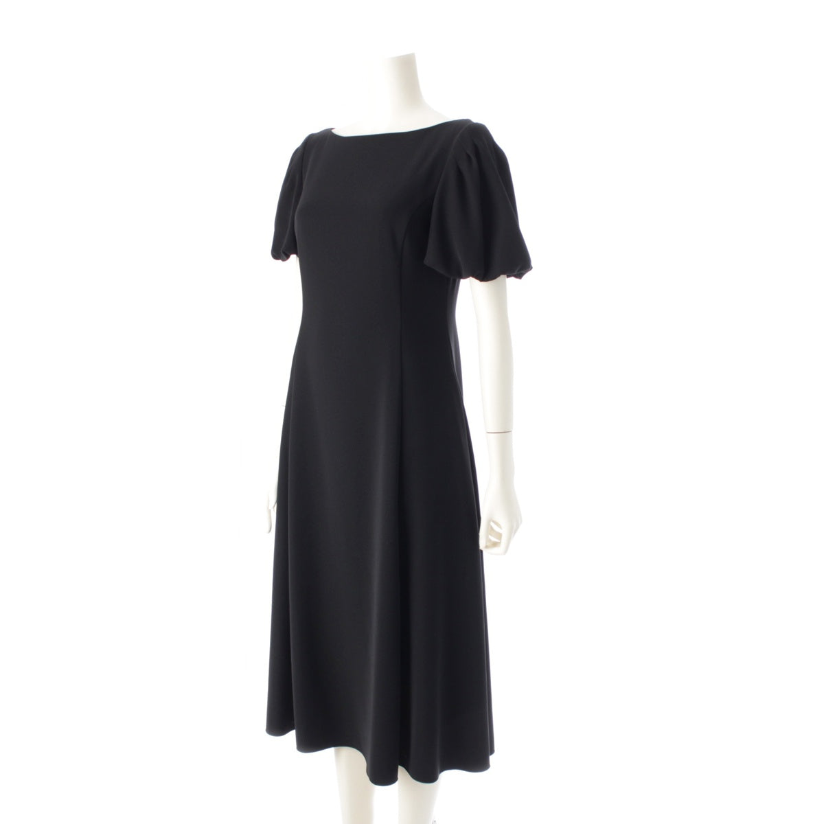FOXEY NEW YORK Logo embroidery, frill sleeves, short sleeves one piece back zip dress 41041 black 38