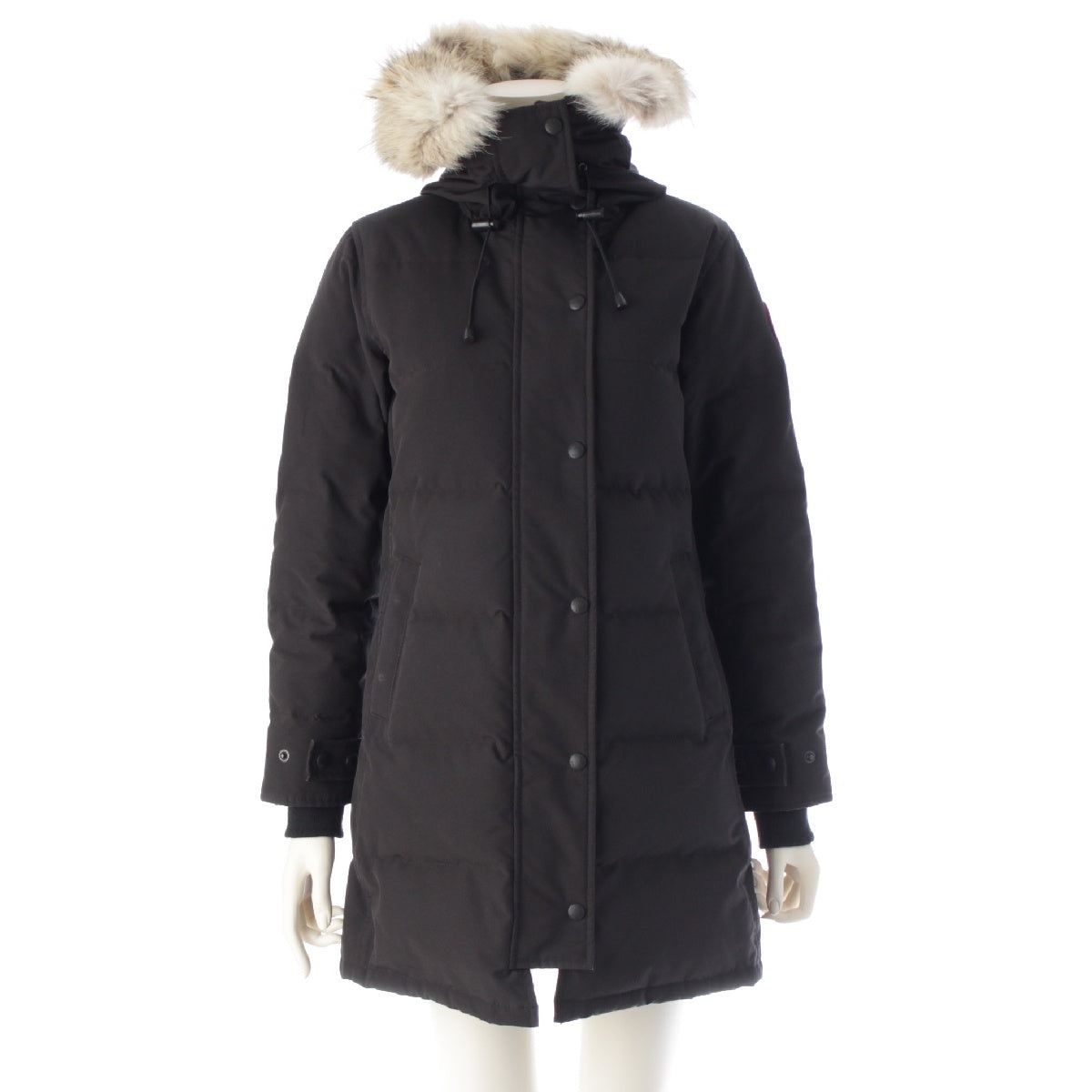 CANADA GOOSE SHELBURNE PARKA FF Cotton nylon Logo patch fur hood down coat outer 3802LA black XS