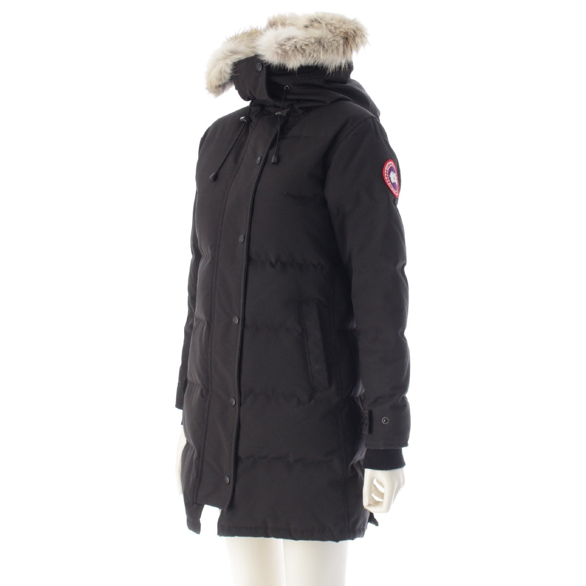 CANADA GOOSE SHELBURNE PARKA FF Cotton nylon Logo patch fur hood down coat outer 3802LA black XS