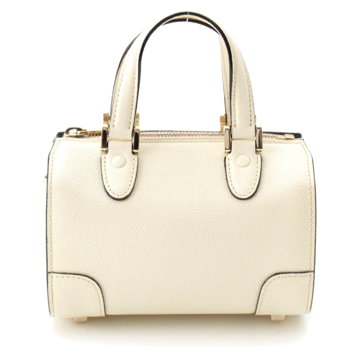 Valextra Babila Micro Soft Calfskin Skin 2way Handbag Shoulder Crossbody White gold