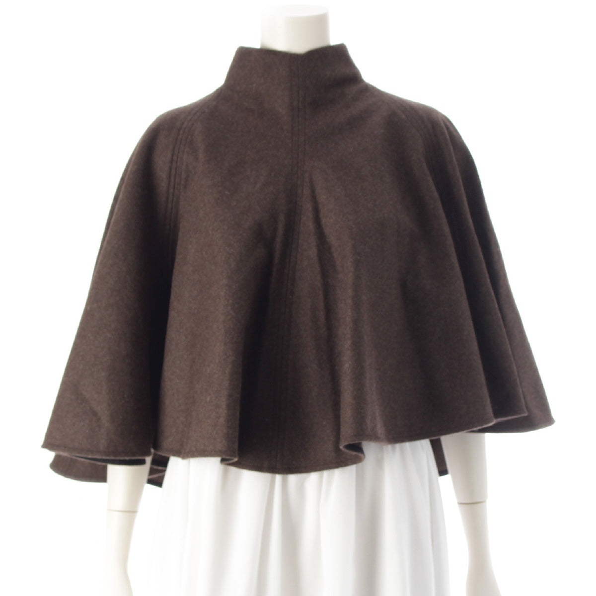 BOTTEGAVENETA wool Cape jacket poncho Outer tops 766589 Brown 36