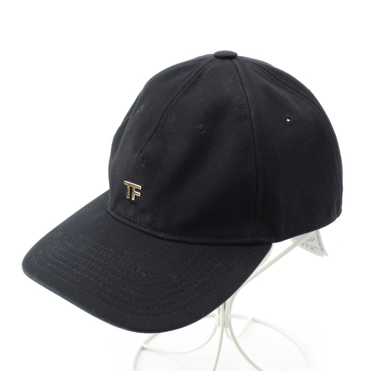 TOM FORD cotton TF logo baseball cap hat black