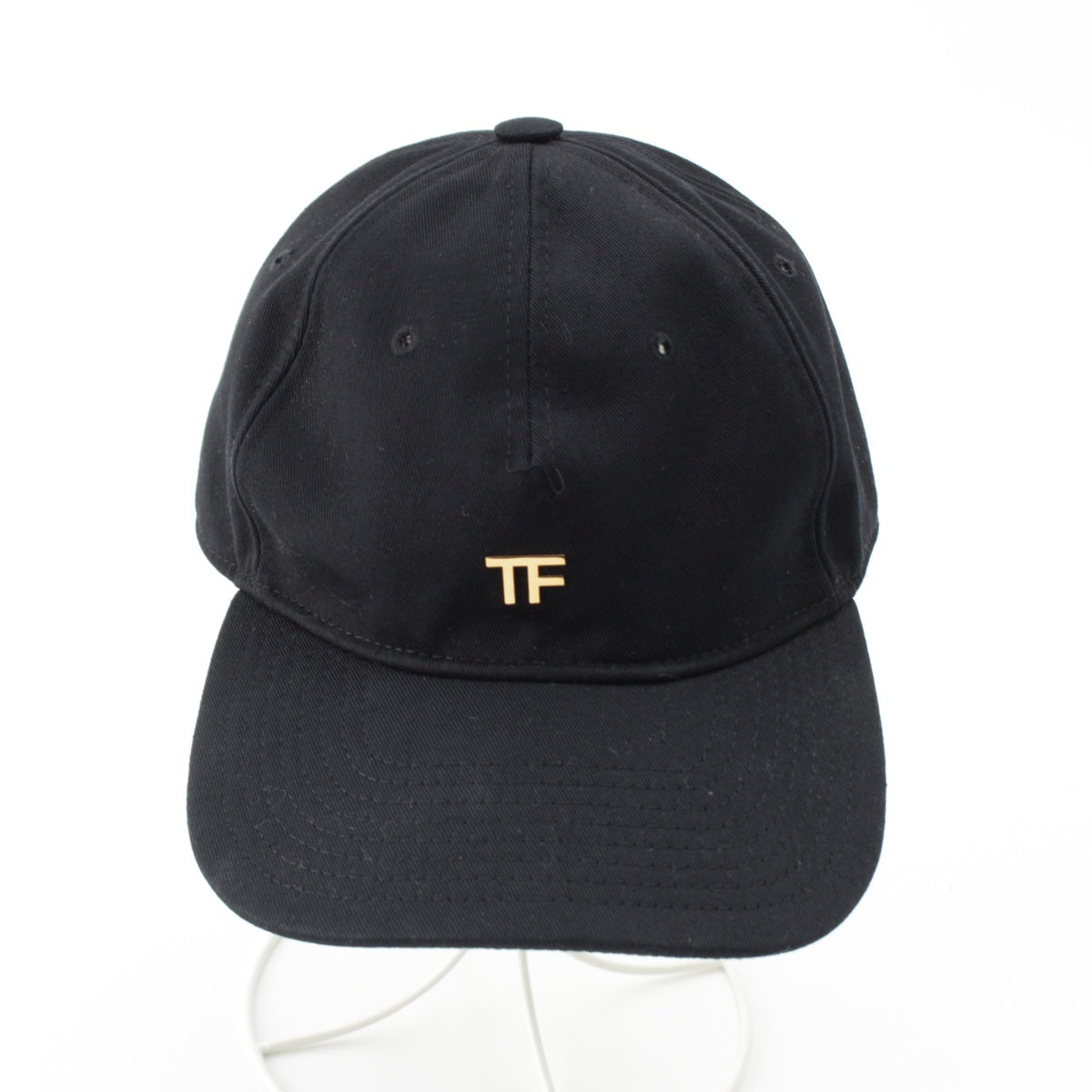 TOM FORD cotton TF logo baseball cap hat black