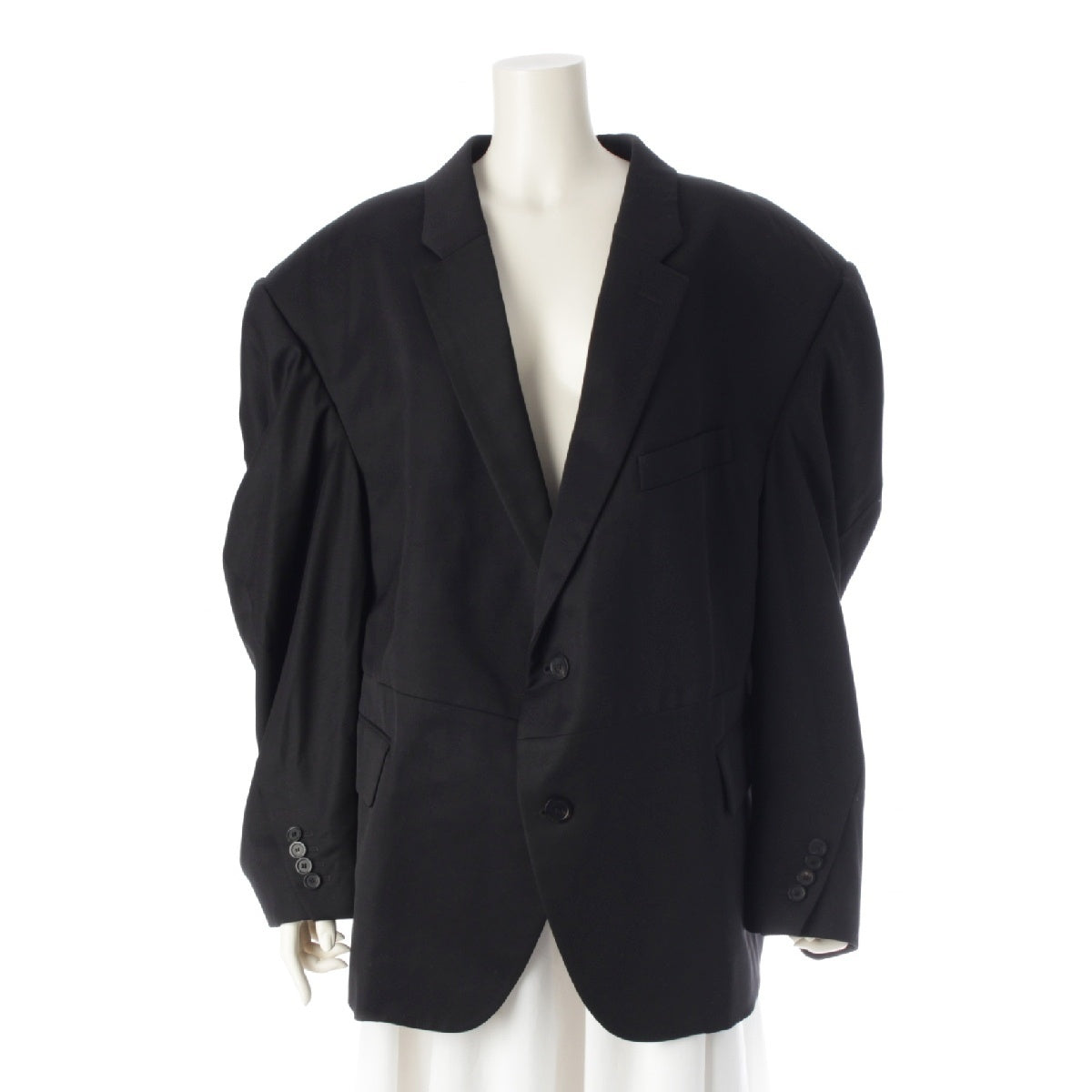 BALENCIAGA wool Oversized Single tailored jacket Outer tops 704469 black 1