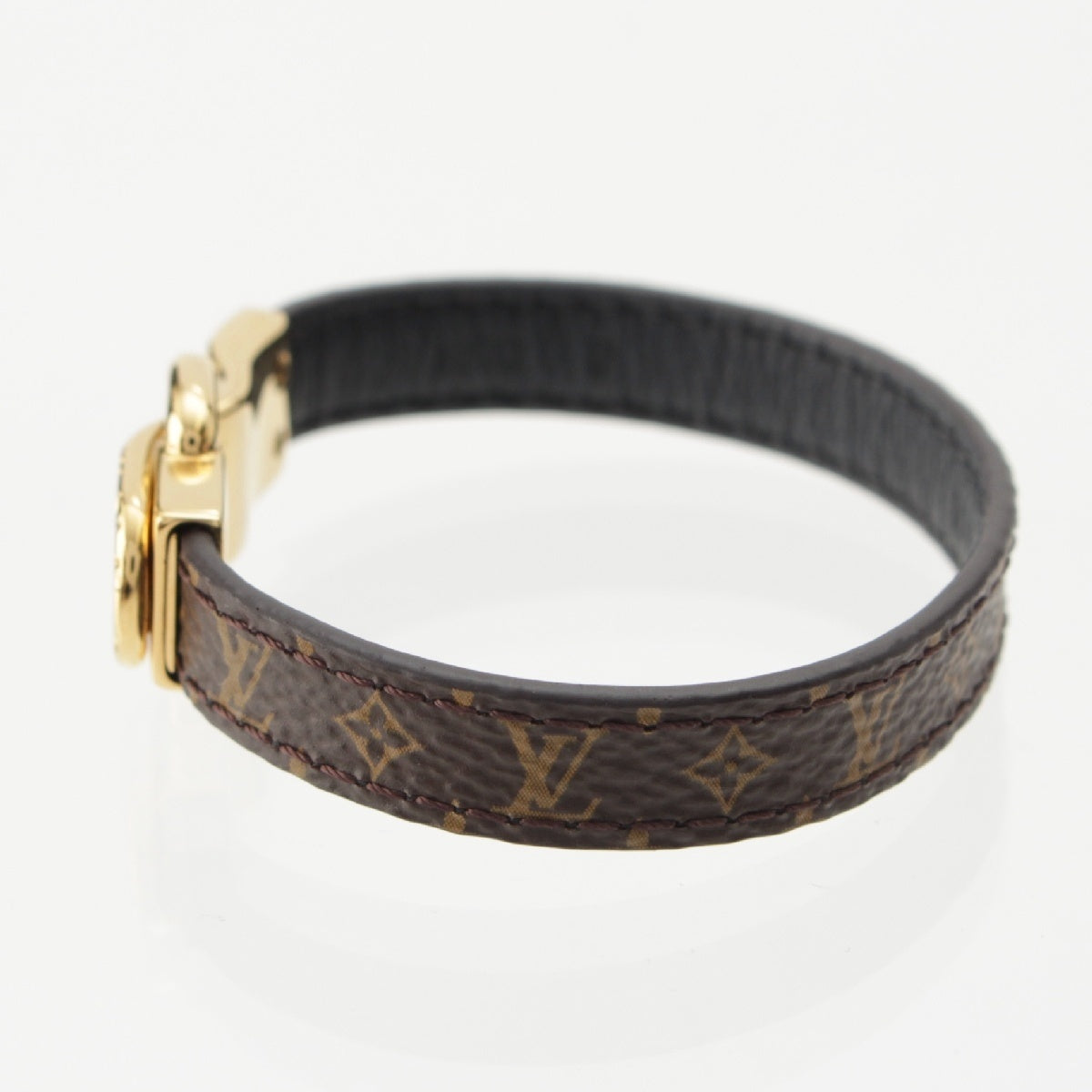 LOUIS VUITTON Bracelet Fasten Your LV Monogram buckle bracelet Accessories M6170E Brown gold