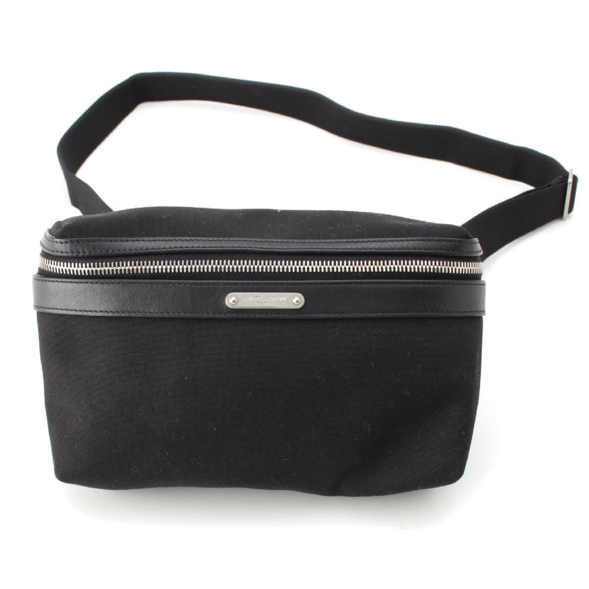 SAINT LAURENT City Leather canvas With logo Waist bag Cross body 505973 black