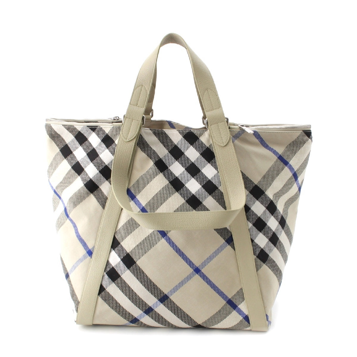 BURBERRY Festival Novacheck Tote Bag 8089791 Beige x blue