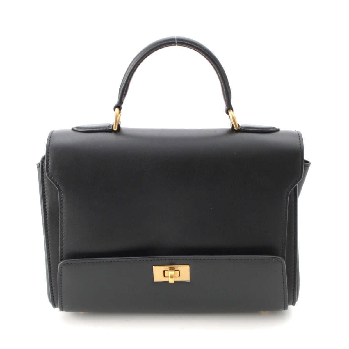 BALENCIAGA Money Small leather 2way Shoulder Handbag Top handle 722047 black