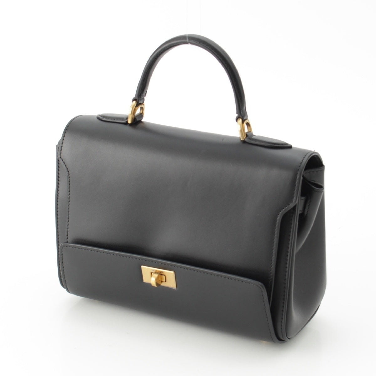 BALENCIAGA Money Small leather 2way Shoulder Handbag Top handle 722047 black