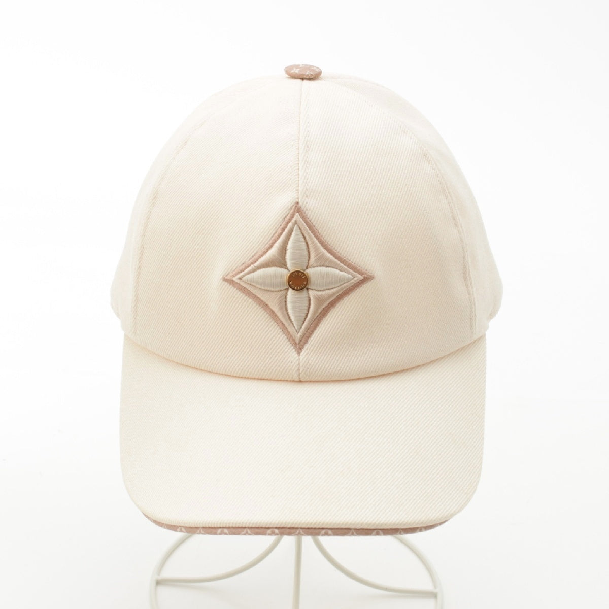 LOUIS VUITTON LV Day canvas Logo Monogram Flower Baseball cap hat M77808  Ivory beige
