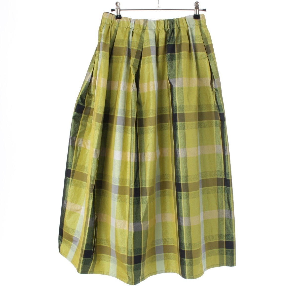 Drawer WINTER1 Glitter Check Taffeta Easy Gathered skirt Waist rubber 6524-299-1839 yellow 36