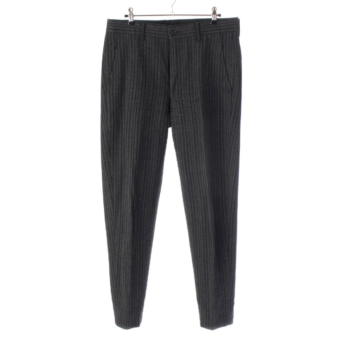 ISSEY MIYAKE MEN 96AW wool Vintage Stripes Pants Slacks Bottoms ME63-FF405 Multicolor Charcoal Gray Black M