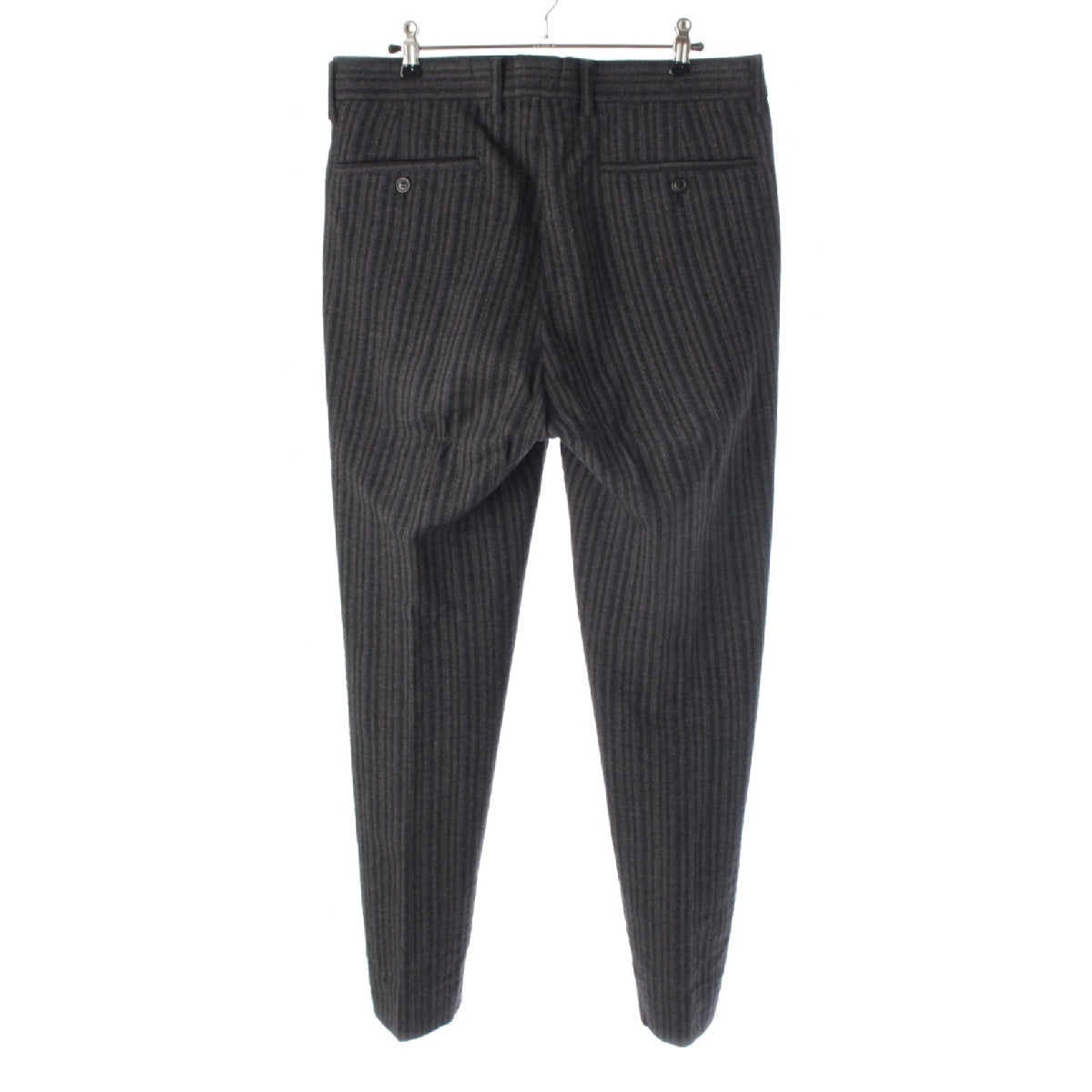 ISSEY MIYAKE MEN 96AW wool Vintage Stripes Pants Slacks Bottoms ME63-FF405 Multicolor Charcoal Gray Black M