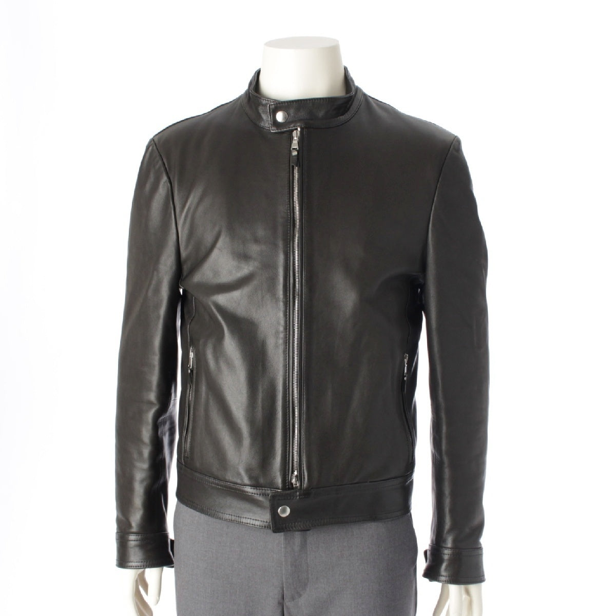 EMMETI Lambskin leather Andrea Single Riders jacket outer black 48