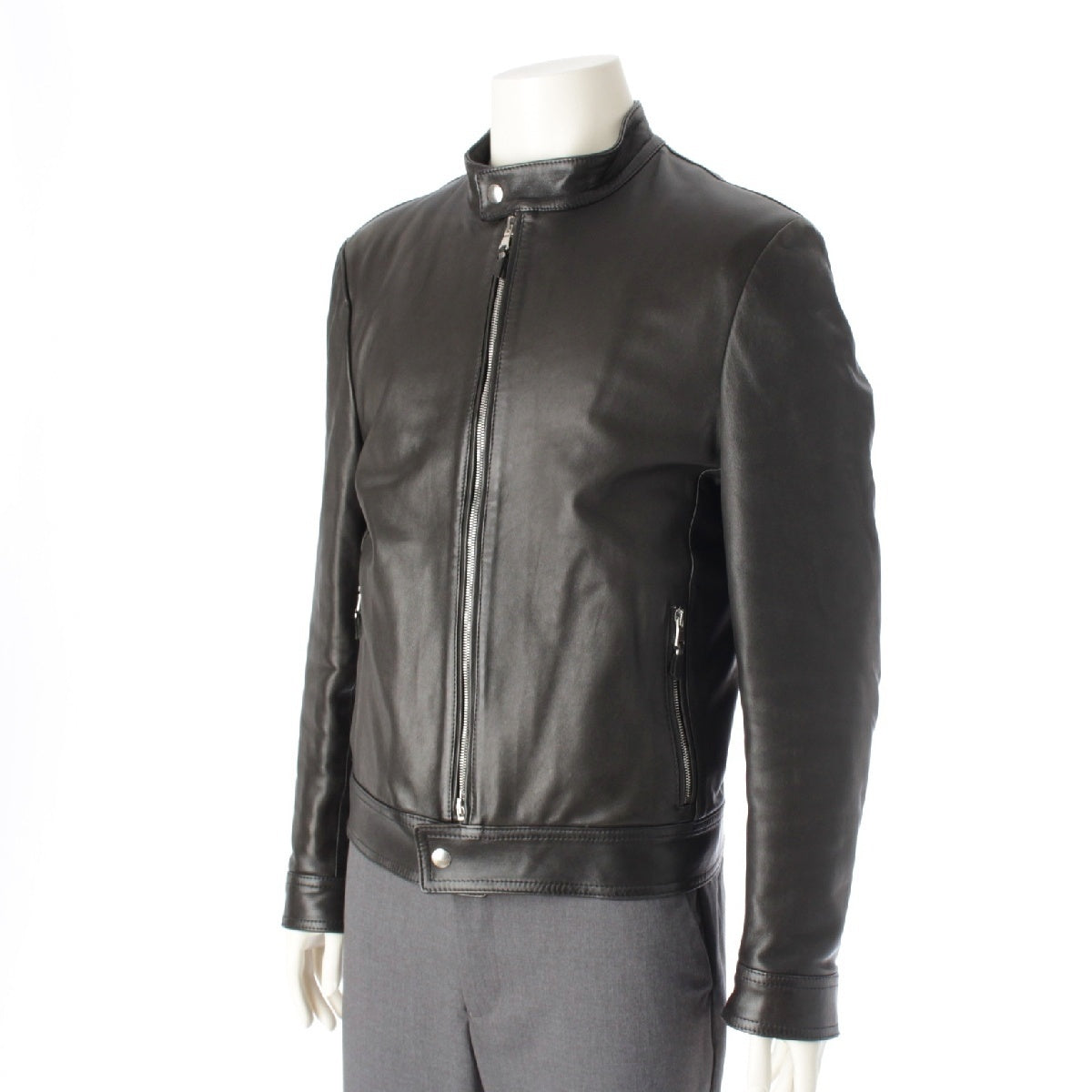 EMMETI Lambskin leather Andrea Single Riders jacket outer black 48
