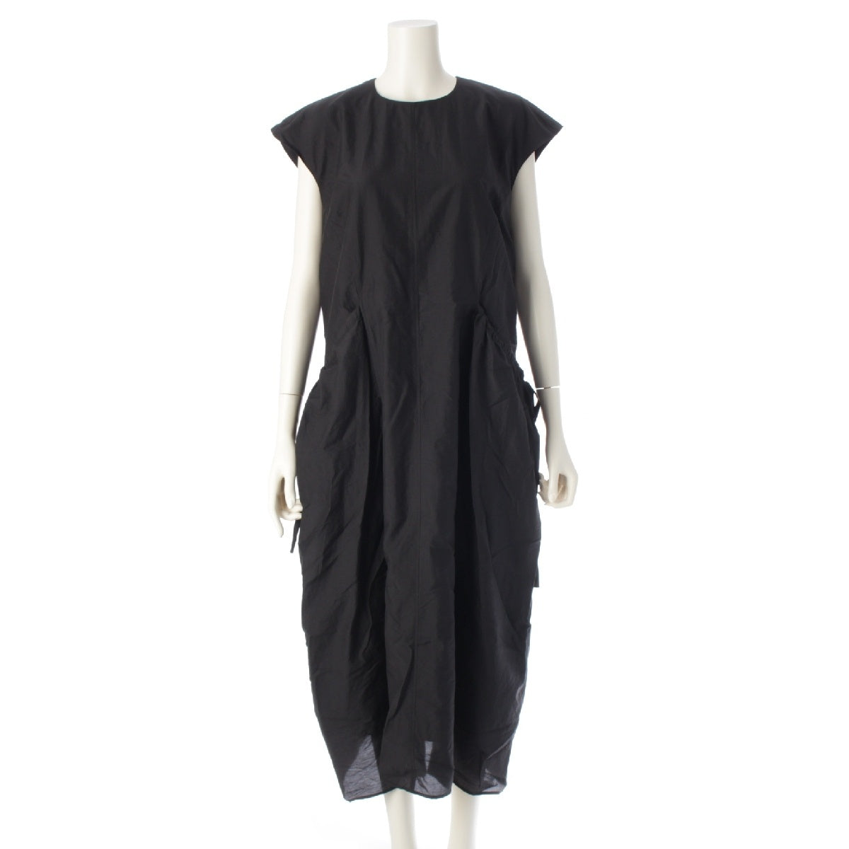 ADORE cotton Taffeta Ribbon Sleeveless one piece dress 531-4140413 black 38