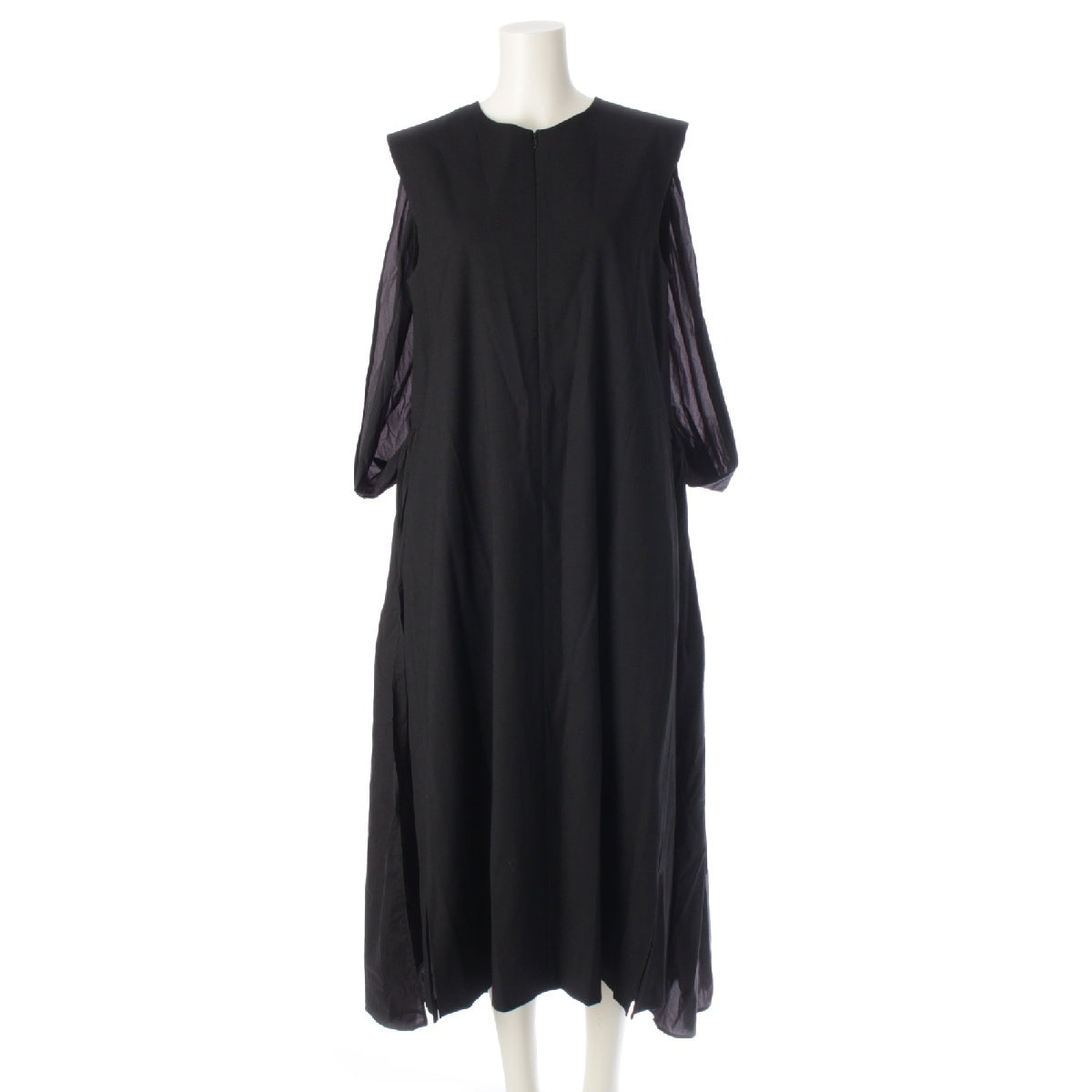 ADORE 24Stainless Steel Sheer Nylon Balloon Sleeveless one piece dress 531-4140517 black 38