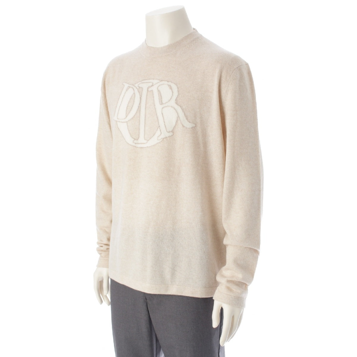 Dior Wool x cashmere Charm Jersey Knit sweater tops 513M660A3001 beige L